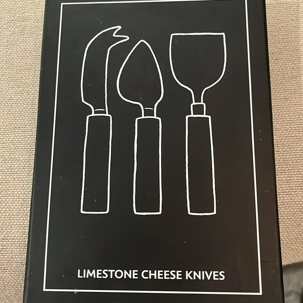 SB Design Studio Limestone Cheese Knives - Set of 3/NIB